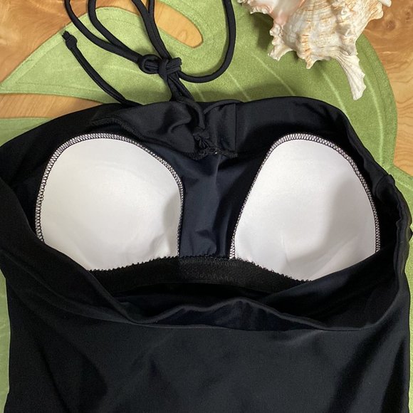 Blue Sky Strapless Bandeau 1 Pc Swimsuit - Picture 5 of 5